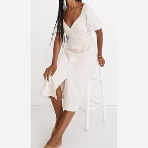 Madewell Cream Puff Sleeve Dress